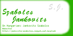 szabolcs jankovits business card